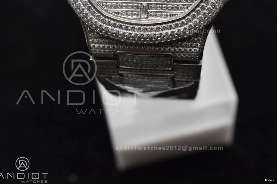 SS Diamonds Bezel Dial Bracelet & Diamonds Nautilus 5711 on A324 Full TWF 0123